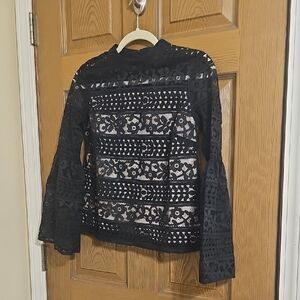 English Factory Black Lace Blouse